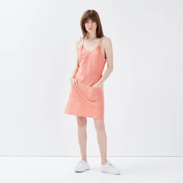 Vib's Robe évasée à Bretelles Rose Saumon Femme 7 Vib's Robe évasée à Bretelles Rose Saumon Femme – Image 5