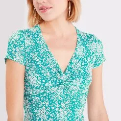 Vib's Robe évasée à Manches Courtes Bleu Pétrole Femme -Robe Boutique robe evasee a manches courtes bleu petrole femme d1 36125313310395448