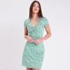 Vib's Robe évasée à Manches Courtes Vert Femme -Robe Boutique robe evasee a manches courtes vert femme dc 36125313310395494