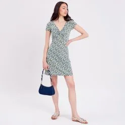 Vib's Robe évasée à Manches Courtes Vert Pastel Femme -Robe Boutique robe evasee a manches courtes vert pastel femme si 36125313310395195