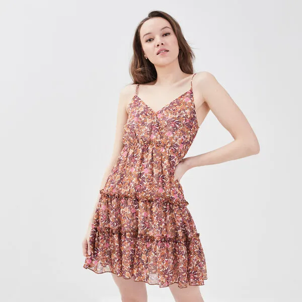 Vib's Robe évasée Avec Bretelles Ecru Femme 3 Vib's Robe évasée Avec Bretelles Ecru Femme