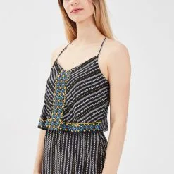 Vib's Robe évasée Avec Bretelles Noir Femme -Robe Boutique robe evasee avec bretelles noir femme d1 36125343290273494