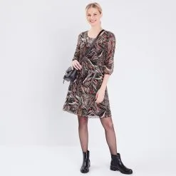 Vib's Robe évasée Avec Plis Vert Foncé Femme 13 Vib's Robe évasée Avec Plis Vert Foncé Femme -Robe Boutique robe evasee avec plis vert fonc femme si 36125143701004040