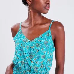 Vib's Robe évasée Bretelles Fines Vert Femme 11 Vib's Robe évasée Bretelles Fines Vert Femme -Robe Boutique robe evasee bretelles fines vert femme d1 36125383290274691