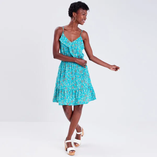 Vib's Robe évasée Bretelles Fines Vert Femme 8 Vib's Robe évasée Bretelles Fines Vert Femme – Image 6