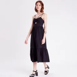 Vib's Robe évasée Bretelles Noir Femme 13 Vib's Robe évasée Bretelles Noir Femme -Robe Boutique robe evasee bretelles noir femme si 36125313290111001