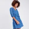 Vib's Robe évasée Ceinturée Bleu Femme