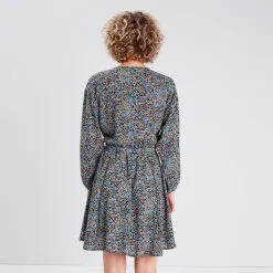 Vib's Robe évasée Ceinturée Denim Noir Femme -Robe Boutique robe evasee ceinturee denim noir femme b 36125383330214611