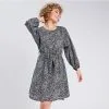 Vib's Robe évasée Ceinturée Denim Noir Femme -Robe Boutique robe evasee ceinturee denim noir femme dc 36125383330214611