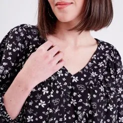 Vib's Robe évasée Ceinturée Noir Femme -Robe Boutique robe evasee ceinturee noir femme d2 36125393320264714