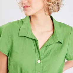 Vib's Robe évasée Ceinturée Vert Femme -Robe Boutique robe evasee ceinturee vert femme d1 36125313310225263