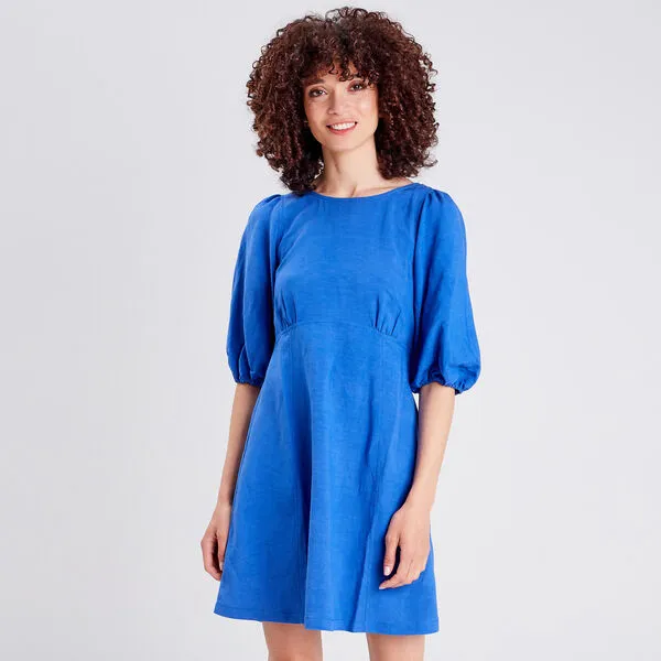 Vib's Robe évasée Dos Ouvert Bleu Electrique Femme 8 Vib's Robe évasée Dos Ouvert Bleu Electrique Femme – Image 6