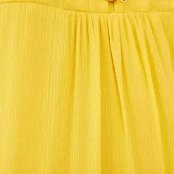 Vib's Robe évasée Fluide à Volants Jaune Femme -Robe Boutique robe evasee fluide a volants jaune femme d3 36125183701383009