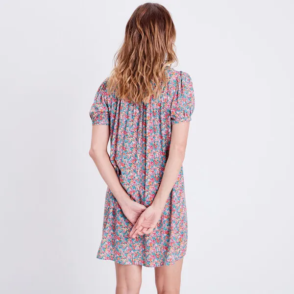 Vib's Robe évasée Fluide Bleu Turquoise Femme 5 Vib's Robe évasée Fluide Bleu Turquoise Femme – Image 3