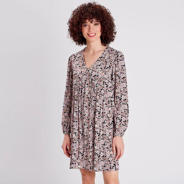 Vib's Robe évasée Fluide Noir Femme 3 Vib's Robe évasée Fluide Noir Femme