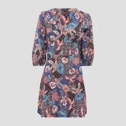 Vib's Robe évasée Manches 3/4 Bleu Marine Femme -Robe Boutique robe evasee manches 34 bleu marine femme fg 36125282810753663