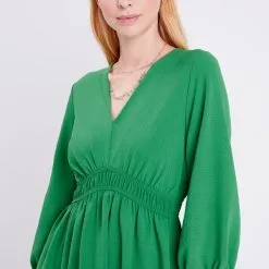 Vib's Robe évasée Manches 3/4 Vert Femme 11 Vib's Robe évasée Manches 3/4 Vert Femme -Robe Boutique robe evasee manches 34 vert femme d1 36125313320274417