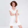 Vib's Robe évasée Manches Courtes Ecru Femme -Robe Boutique robe evasee manches courtes ecru femme dc 36125383310580277
