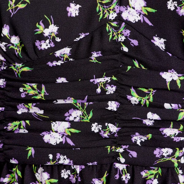 Vib's Robe évasée Manches Courtes Noir Femme 7 Vib's Robe évasée Manches Courtes Noir Femme – Image 5