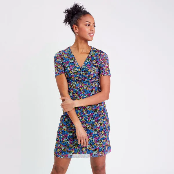 Vib's Robe évasée Manches Courtes Noir Femme 3 Vib's Robe évasée Manches Courtes Noir Femme