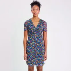 Vib's Robe évasée Manches Courtes Noir Femme 9 Vib's Robe évasée Manches Courtes Noir Femme -Robe Boutique robe evasee manches courtes noir femme fp 36125313310555632