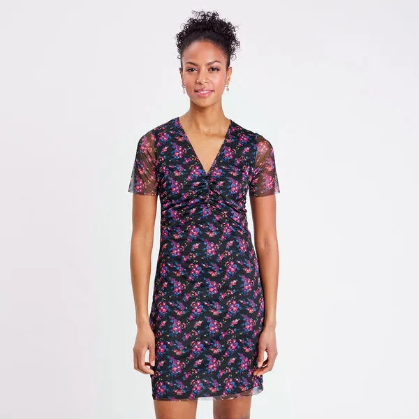 Vib's Robe évasée Manches Courtes Noir Femme 4 Vib's Robe évasée Manches Courtes Noir Femme – Image 2