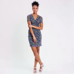 Vib's Robe évasée Manches Courtes Noir Femme 13 Vib's Robe évasée Manches Courtes Noir Femme -Robe Boutique robe evasee manches courtes noir femme si 36125313310555632