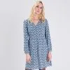 Vib's Robe évasée Manches Longues Bleu Femme -Robe Boutique robe evasee manches longues bleu femme dc 36125282810623208