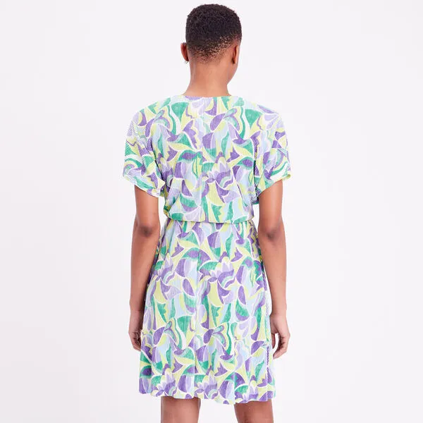 Vib's Robe évasée Plissée Beige Femme 5 Vib's Robe évasée Plissée Beige Femme – Image 3