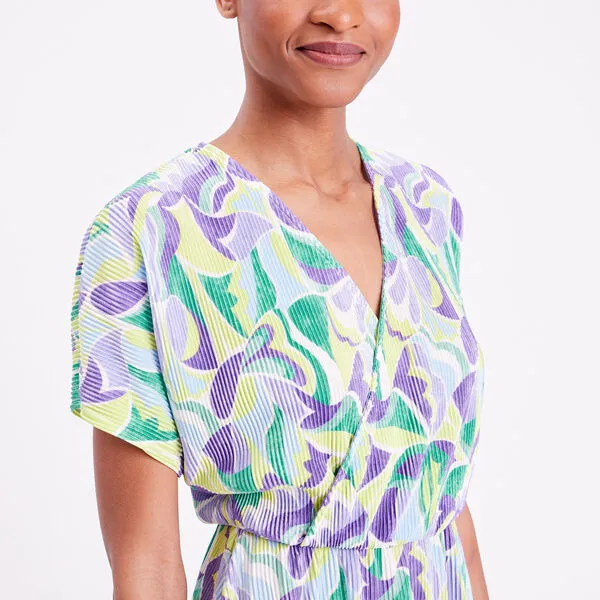 Vib's Robe évasée Plissée Beige Femme 6 Vib's Robe évasée Plissée Beige Femme – Image 4