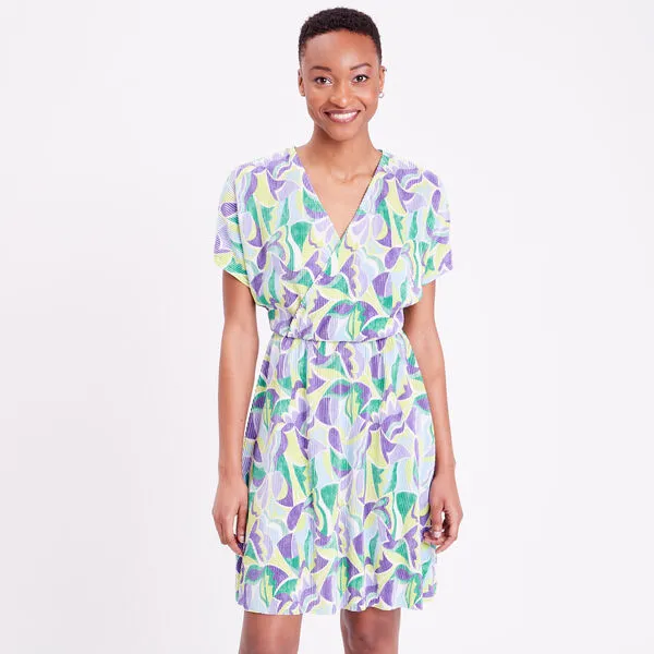 Vib's Robe évasée Plissée Beige Femme 4 Vib's Robe évasée Plissée Beige Femme – Image 2