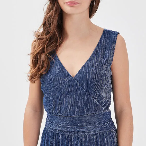 Vib's Robe évasée Sans Manches Gris Clair Femme 6 Vib's Robe évasée Sans Manches Gris Clair Femme – Image 4