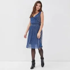 Vib's Robe évasée Sans Manches Gris Clair Femme