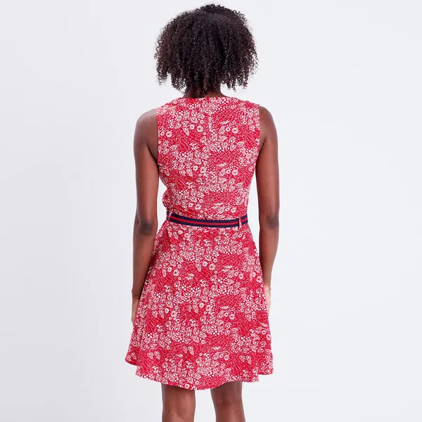 Vib's Robe évasée Sans Manches Rouge Femme 5 Vib's Robe évasée Sans Manches Rouge Femme – Image 3