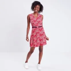 Vib's Robe évasée Sans Manches Rouge Femme 13 Vib's Robe évasée Sans Manches Rouge Femme -Robe Boutique robe evasee sans manches rouge femme si 36125393300254847