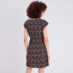 Vib's Robe évasée Taille Smockée Multicolore Femme -Robe Boutique robe evasee taille smockee multicolore femme b 36125282810733640