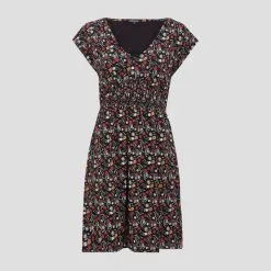 Vib's Robe évasée Taille Smockée Multicolore Femme -Robe Boutique robe evasee taille smockee multicolore femme fg 36125282810733640