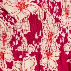 Vib's Robe évasée Taille Smockée Rose Fushia Femme -Robe Boutique robe evasee taille smockee rose fushia femme d3 36125282810733645