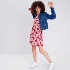 Vib's Robe évasée Taille Smockée Rose Fushia Femme -Robe Boutique robe evasee taille smockee rose fushia femme si 36125282810733645