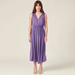Vib's Robe Genoux Plissée Violet Foncé Femme 9 Vib's Robe Genoux Plissée Violet Foncé Femme -Robe Boutique robe genoux plissee violet fonc femme fp 36125212820143750