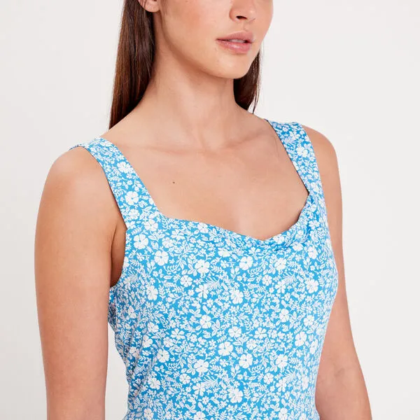 Vib's Robe Longue Ajustée Bleu Femme 6 Vib's Robe Longue Ajustée Bleu Femme – Image 4