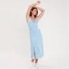 Vib's Robe Longue Ajustée Bleu Femme -Robe Boutique robe longue ajustee bleu femme dc 36125393350015497