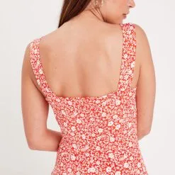 Vib's Robe Longue Ajustée Orange Femme -Robe Boutique robe longue ajustee orange femme d2 36125393350015498