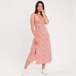 Vib's Robe Longue Ajustée Orange Femme