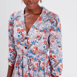 Vib's Robe Longue Boutonnée Blanc Femme -Robe Boutique robe longue boutonnee blanc femme d1 36125383320184643