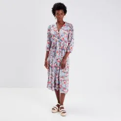 Robe Boutique -Robe Boutique robe longue boutonnee blanc femme fp 36125383320184643