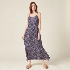 Vib's Robe Longue Droite à Bretelles Bleu Femme 13 Vib's Robe Longue Droite à Bretelles Bleu Femme -Robe Boutique robe longue droite a bretelles bleu femme si 36125212820274113