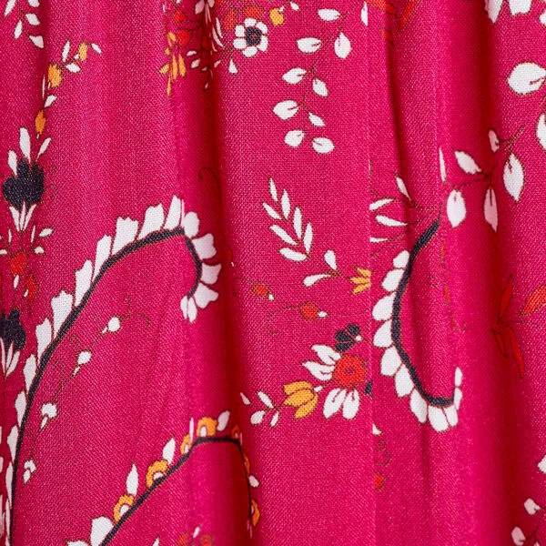 Vib's Robe Longue Droite à Volants Rose Fushia Femme 6 Vib's Robe Longue Droite à Volants Rose Fushia Femme – Image 4