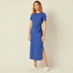 Robe Boutique -Robe Boutique robe longue droite avec noeud bleu electrique femme fp 36125212820123472