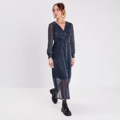 Vib's Robe Longue Droite Fluide Noir Femme 13 Vib's Robe Longue Droite Fluide Noir Femme -Robe Boutique robe longue droite fluide noir femme si 36125292820233789